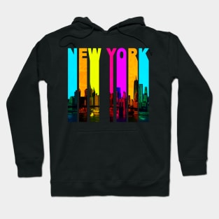 Retro New York Cityscape Skyline Hoodie